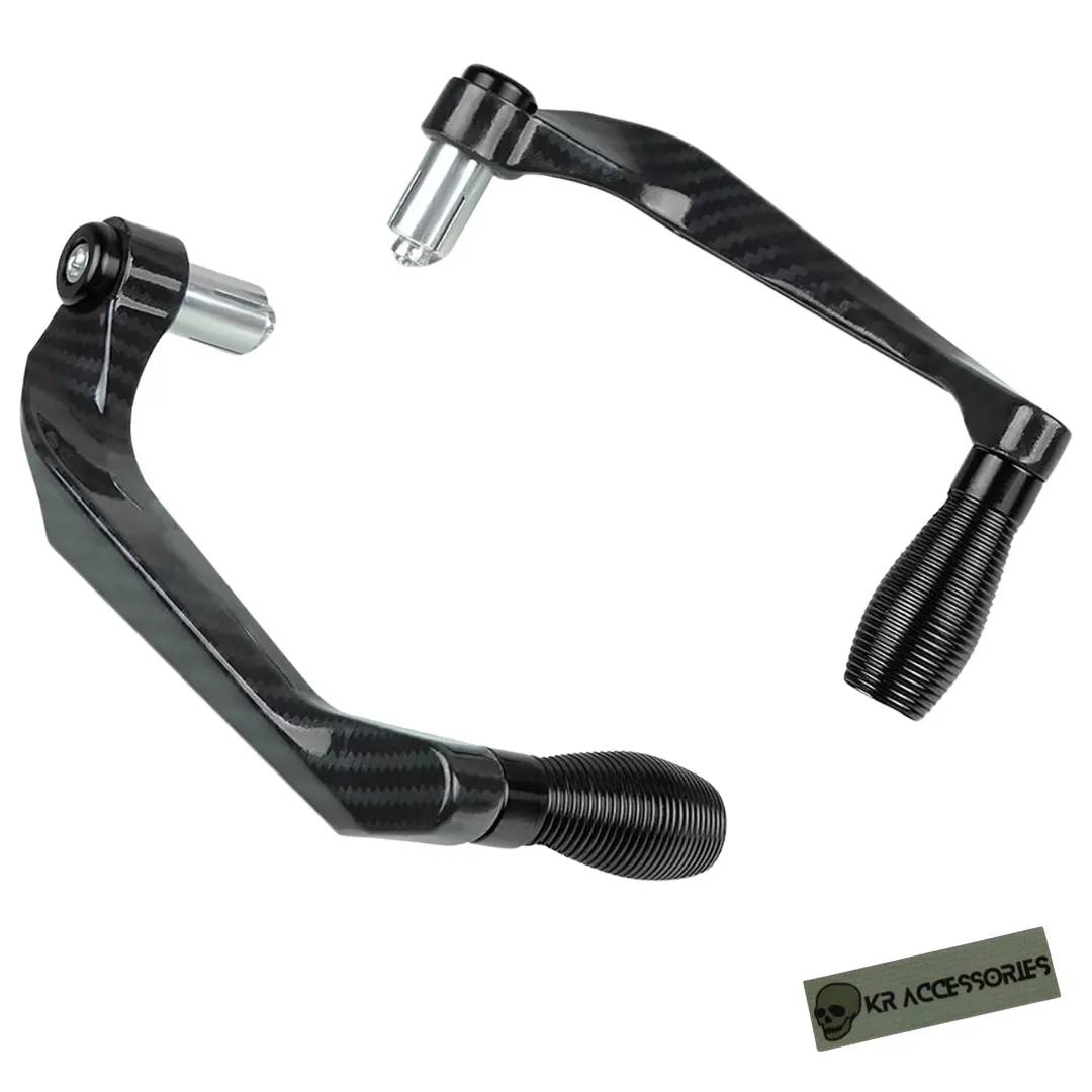 Motorcycle Bar End Lever Guards - Carbon Design