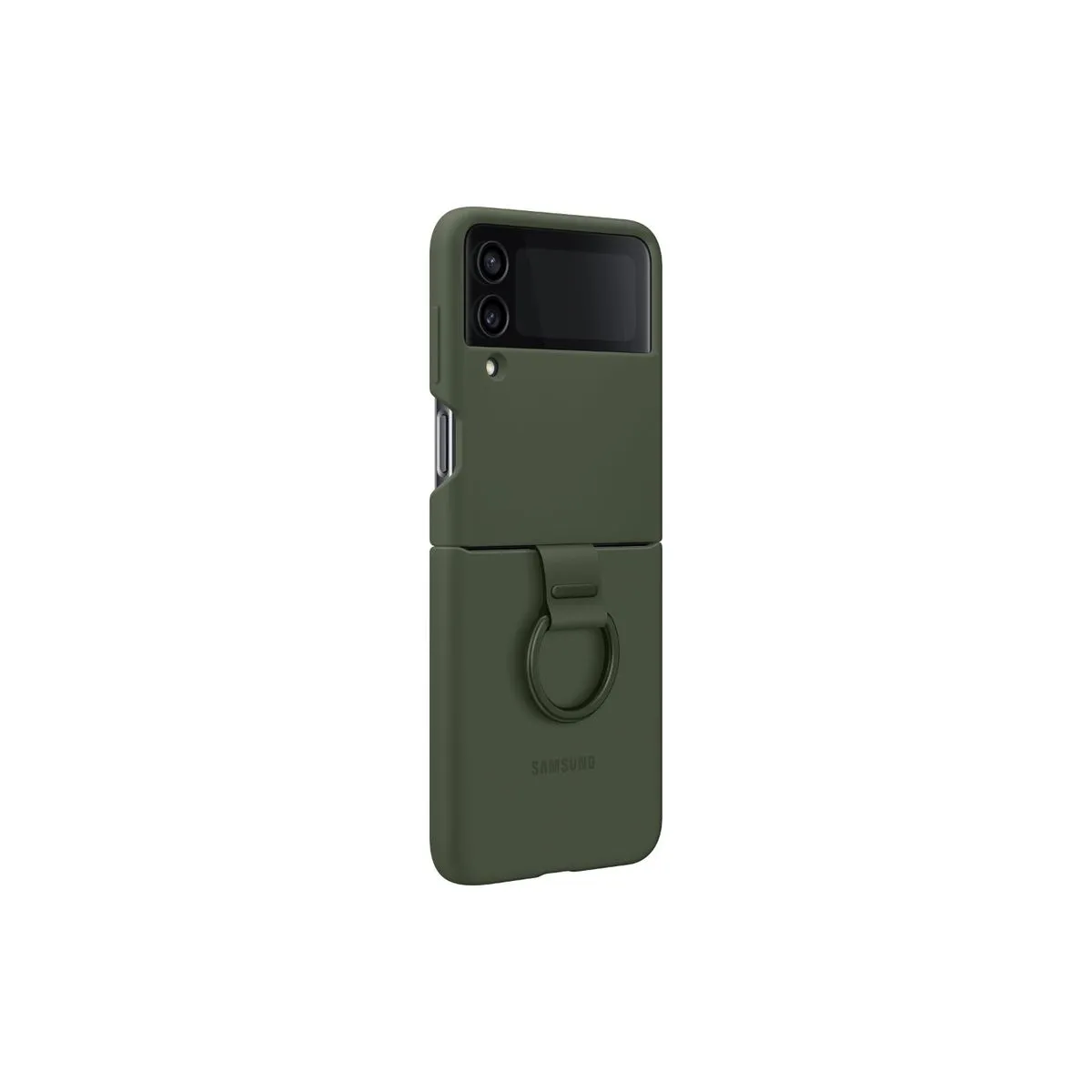Samsung Galaxy Z Flip4 Silicone Cover With Ring - Green