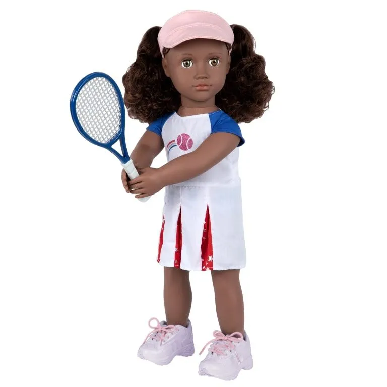 Our Generation Pro Doll Tennis Player Imene - 18 Inch Black Hair