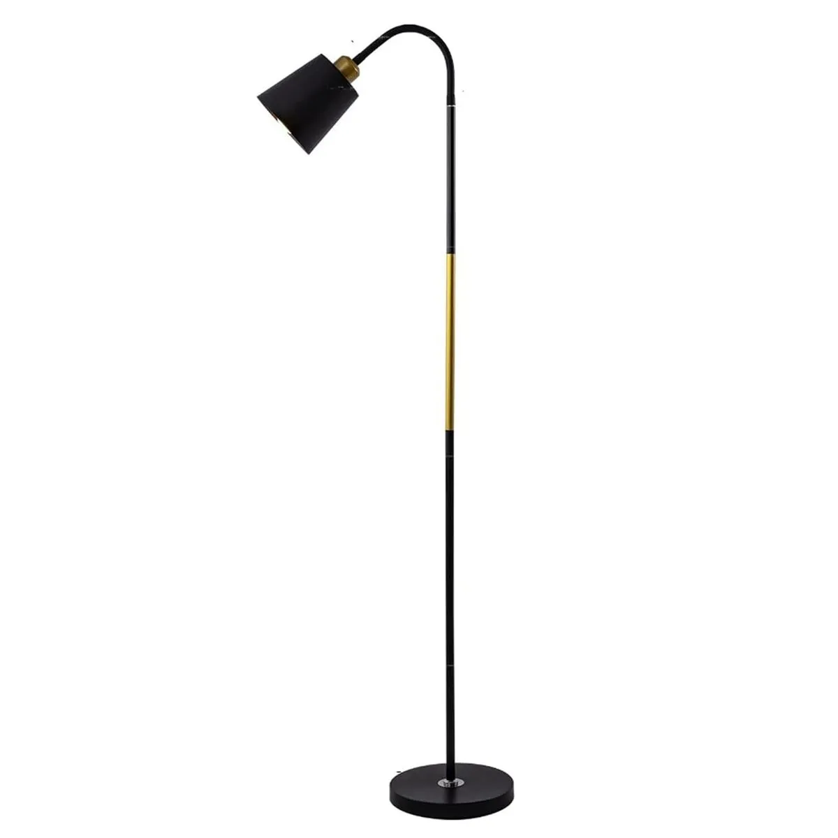 Floor Lamp Upright Standard Lamp Adjustable for Living Room Bedroom Office - Black