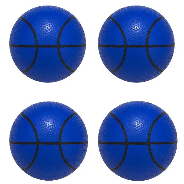 4 Pack - Kids Soft Grip Basketball Balls - Blue