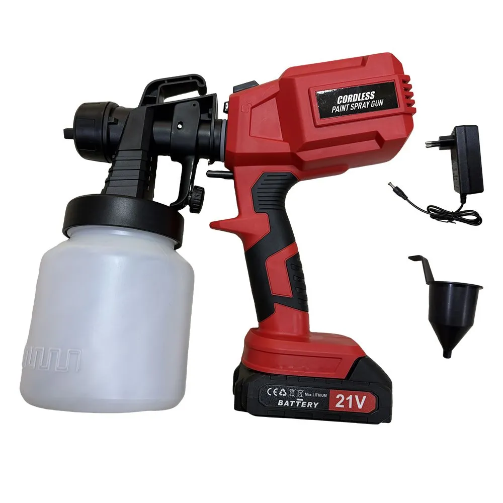 Portable Crdless Spray Gun, 21V Lithium Battery, Spraying Tool