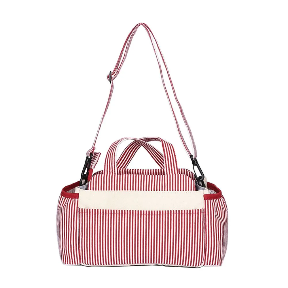 Large Capacity Baby Stroller Bags Travel Hanging Carriage Organizer - Red