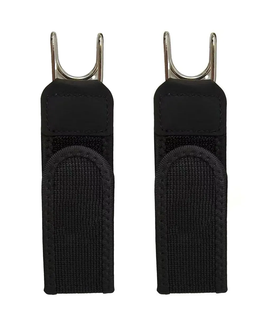 Buckle-Less Belt Hooks, Adjustable Magic Tape No Buckle EDC Band - Black