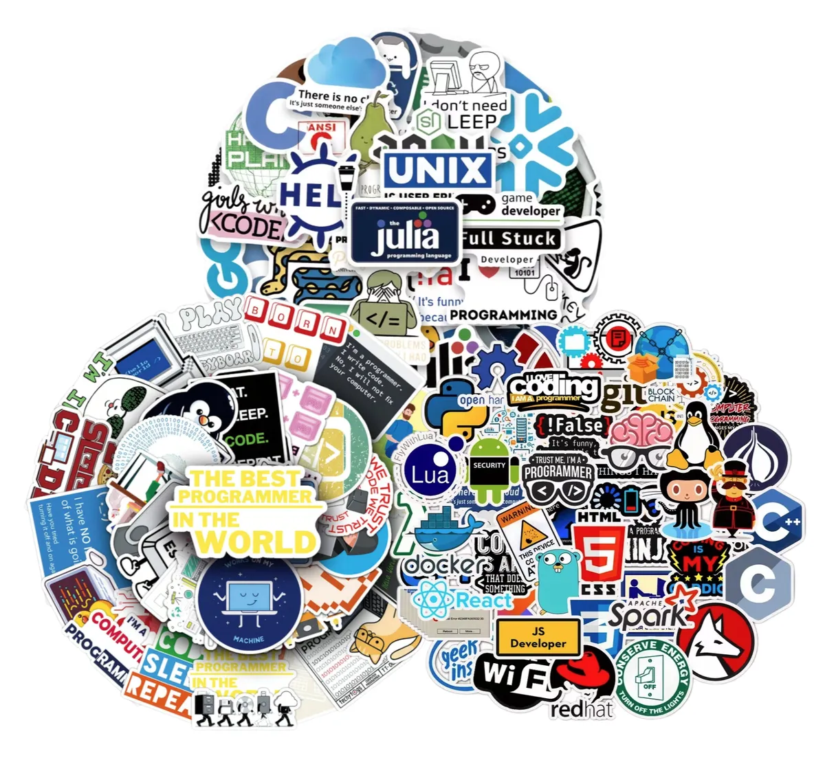 150Pcs Coding Programming App Software Stickers Variety Pack Stickers