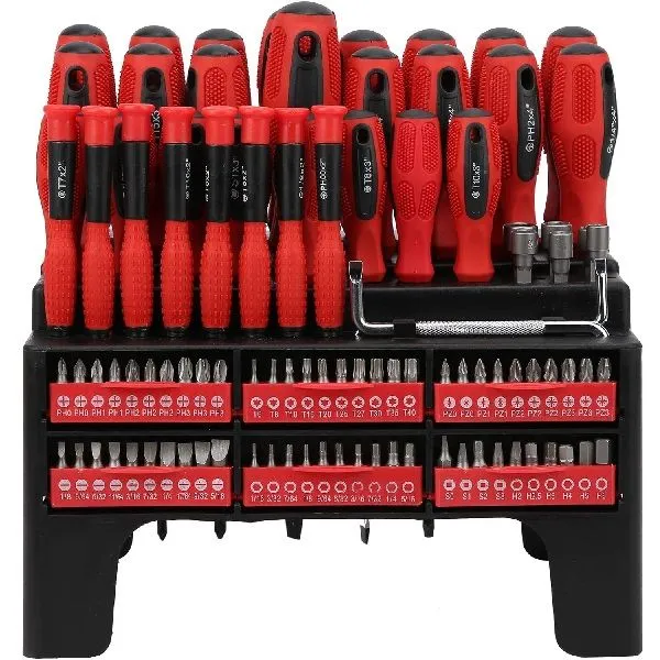 100-Piece High-Quality Cr-V Steel Screwdriver & Drill Bit Set