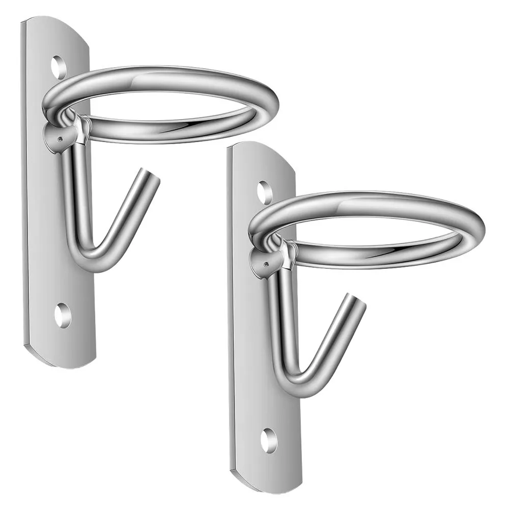 Pet Wall Mounted Equestrian Horse Riding Bucket Hooks Set of 2 - 10cm