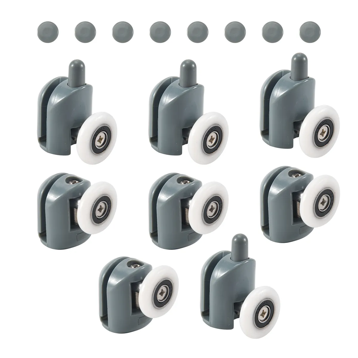 8 X Shower Door Rollers (4 Top Rollers and 4 Bottom Rollers with the Screw)