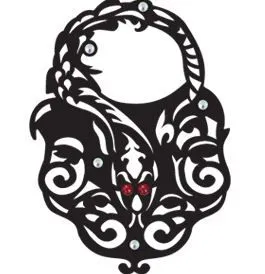 Black Lace Skin Jewellery: Matte Black Collection - Reckless - Without Crystals - With Crystals