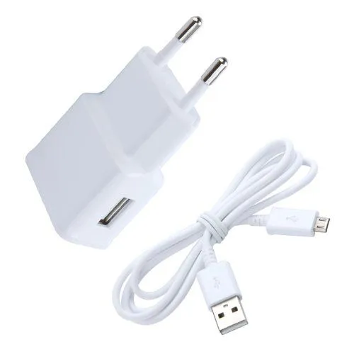 Micro USB Cable & Wall Adapter Charger Compatible with Samsung & Other Smartphones