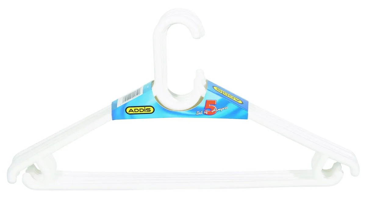Addis - Unisex 5 Piece Hanger - White