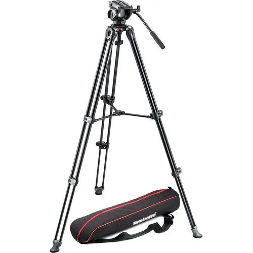 Manfrotto MVH500A + MVT502AM Lightweight Fluid Video System + Padded Bag