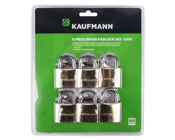 Kaufmann - 6 Piece 50mm Brass Lock Set