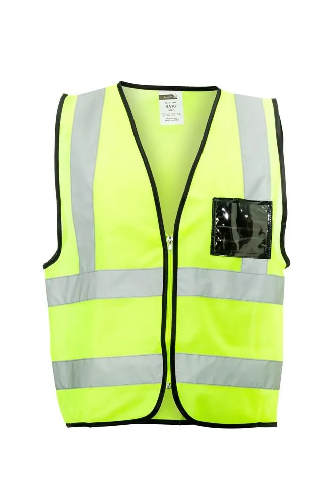 Dromex - Lime Reflective Vest With Zip And Id Pocket - 3XL