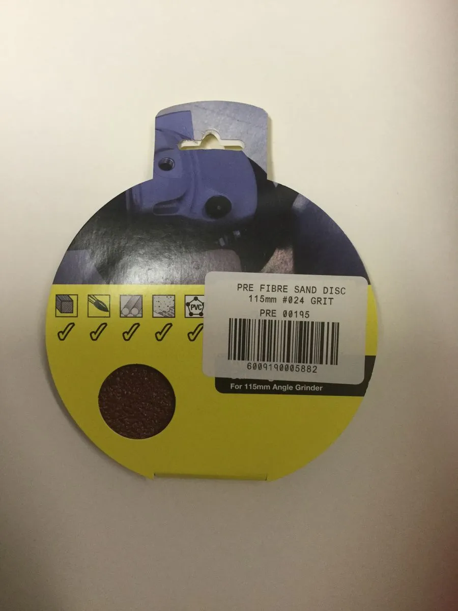 Klingspor - 80 Grit Fibre Sanding Disc - 5 Pack 11.5cm