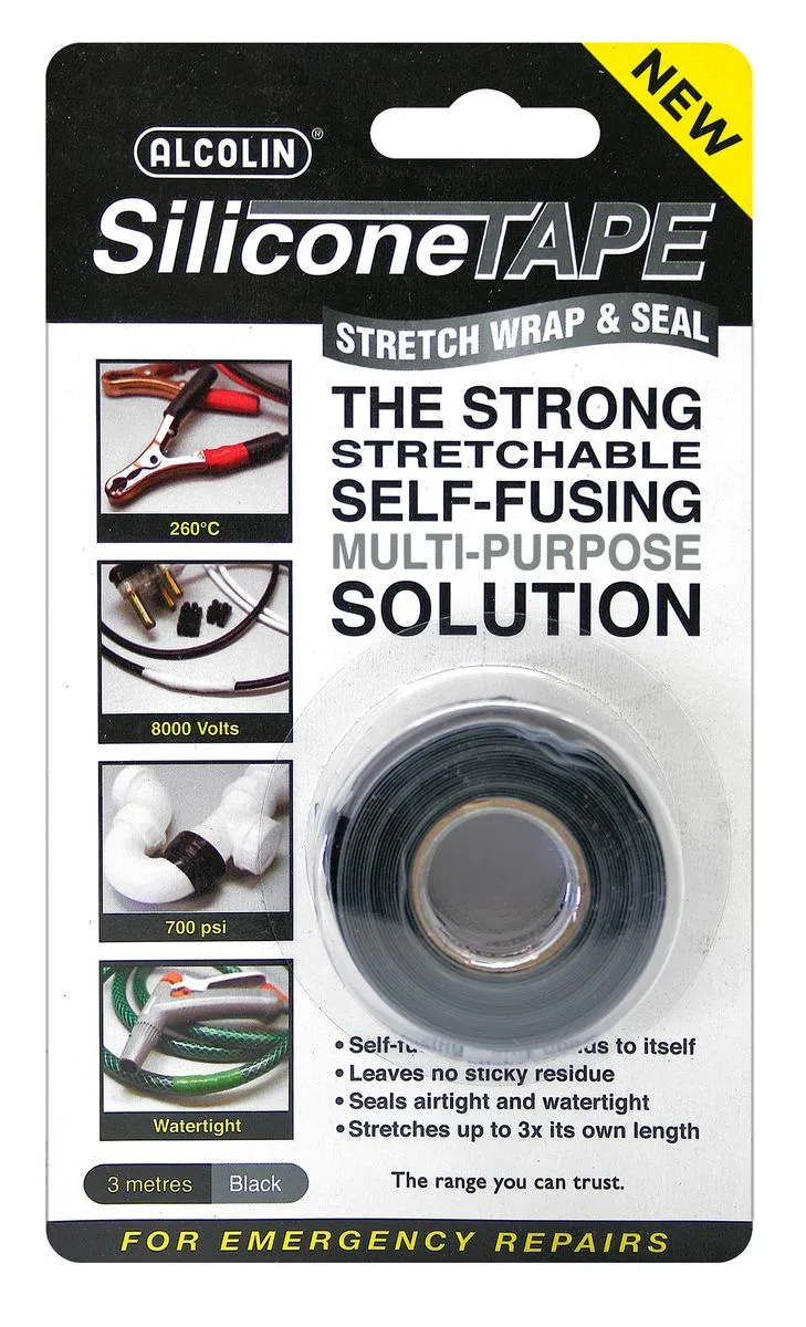 Alcolin Silicone Tape, Plumbing & Automotive Black - 3m