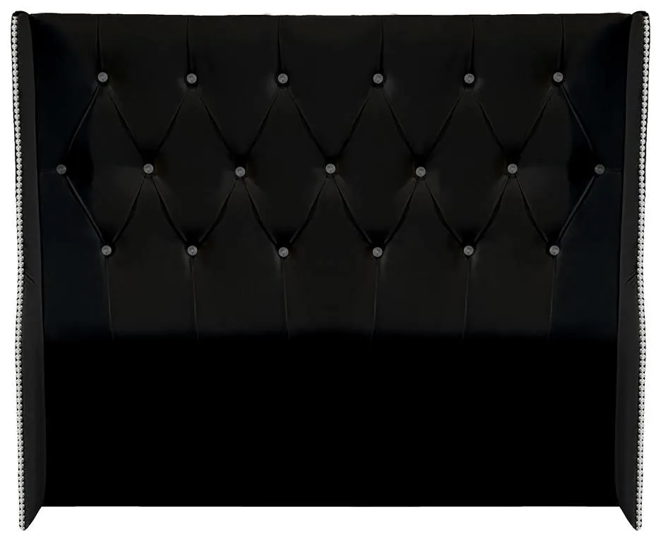 Queen Diamond Wing Headboard- Black