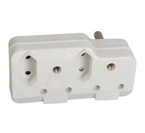 Bulk Pack 3 x 4 Way Adaptor 2x16amp, 2x5amp 2 Pin