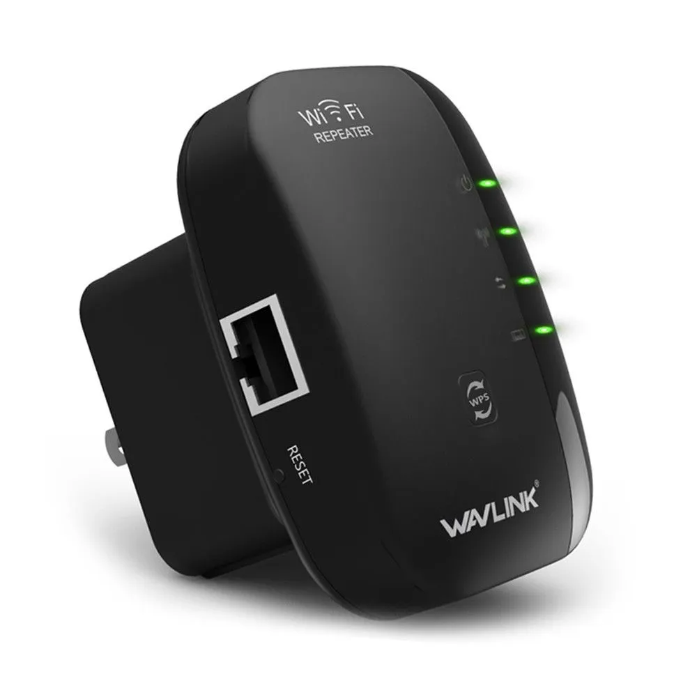 Wireless Network WiFi Signal Booster Amplifier Range Extender - Black - Black