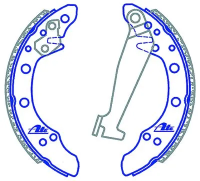 ATE Brake Shoes - Golf, Polo, 1996 - 2002