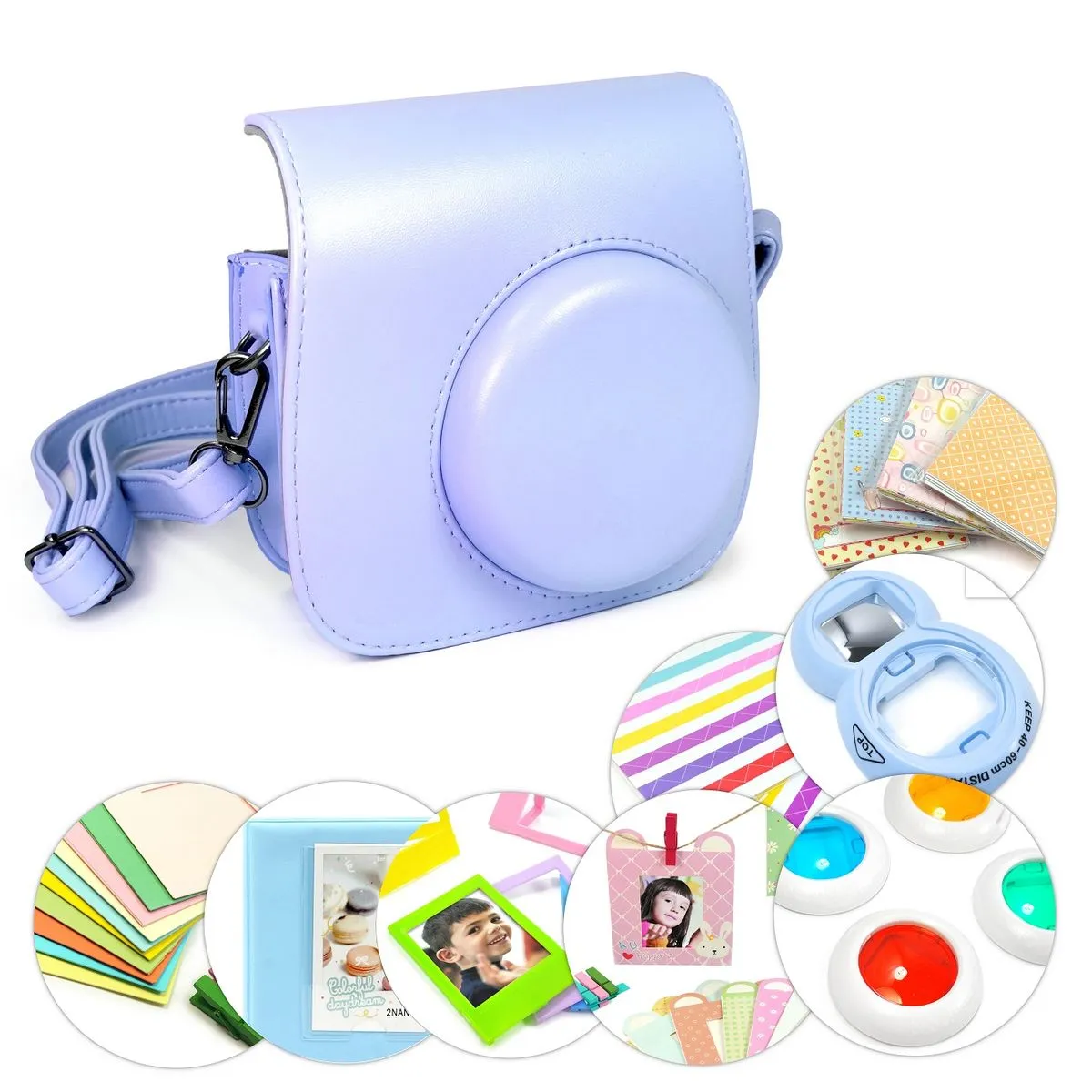 Tuff-Luv 9-in-1 Instax Mini 8 & 9 Camera Accessories Bundle - Blue