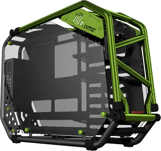 Inwin D-Frame 2.0 Green LED With 1065W PSU