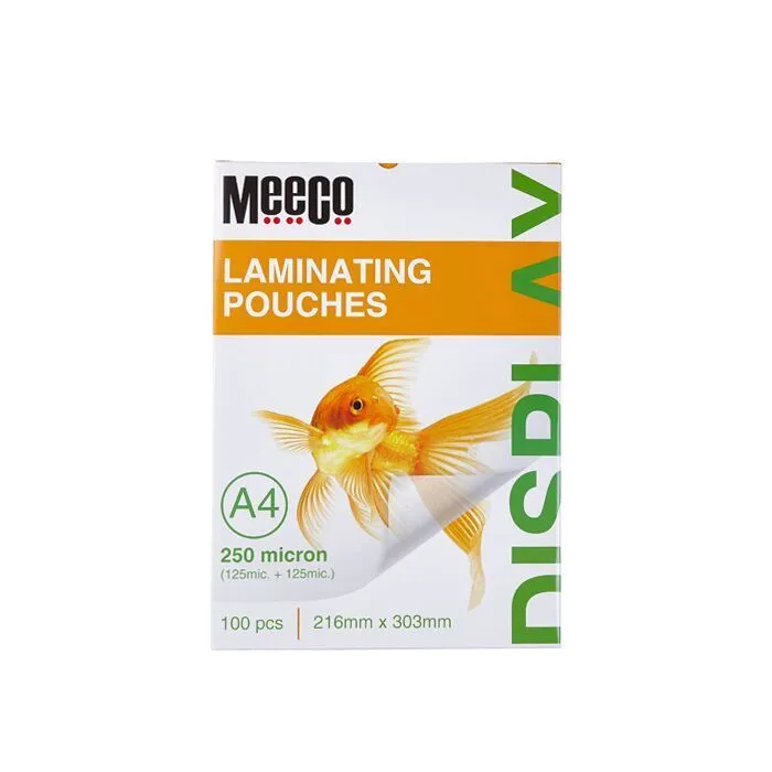 Meeco A4 250 Micron Laminating Pouch - 100pcs/Pk