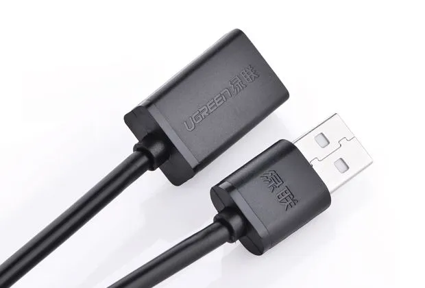 UGreen 10315 USB2.0 M to F Extension 1.5m Cable-BK