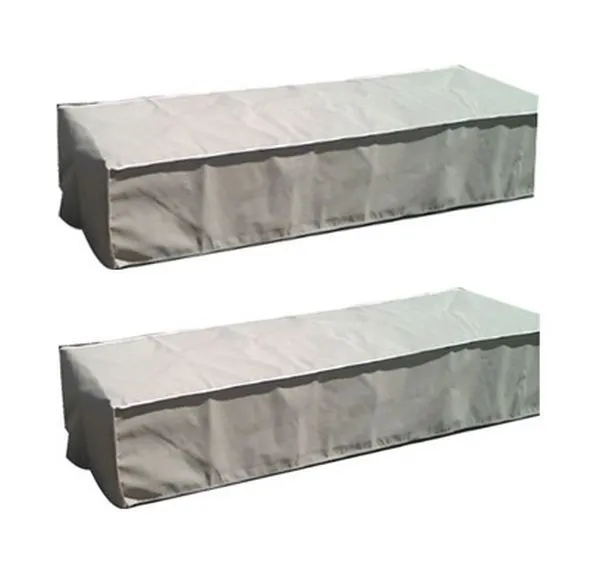 Patio Solution Flat Twin Pack Lounger Cover with Ripstop UV - Dove Grey (Small)