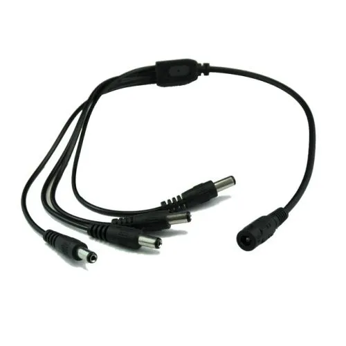 OEM CCTV 1-to-4 Way DC Power Splitter Cable for Security Cameras
