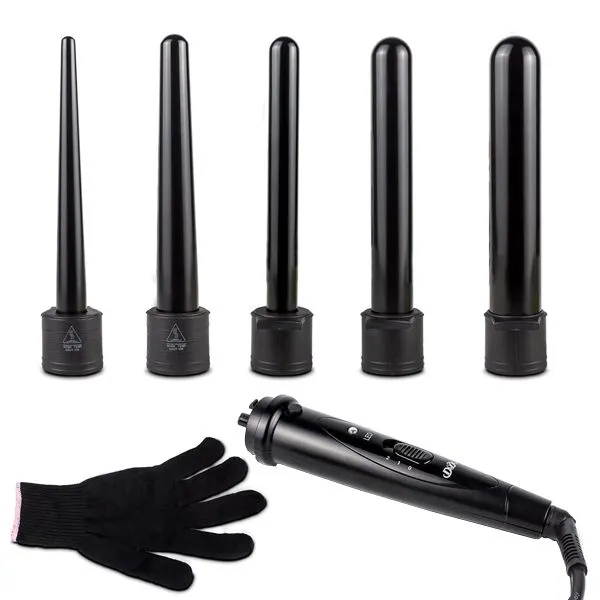 Curling Iron 5 in 1 Wand Set with Protective Glove