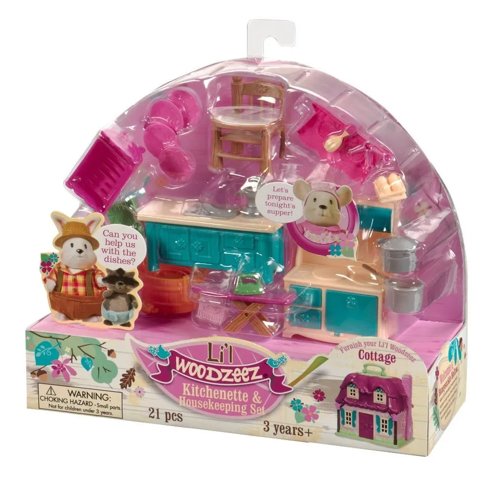 Li'l Woodzeez Kitchenette & Housekeeping Set