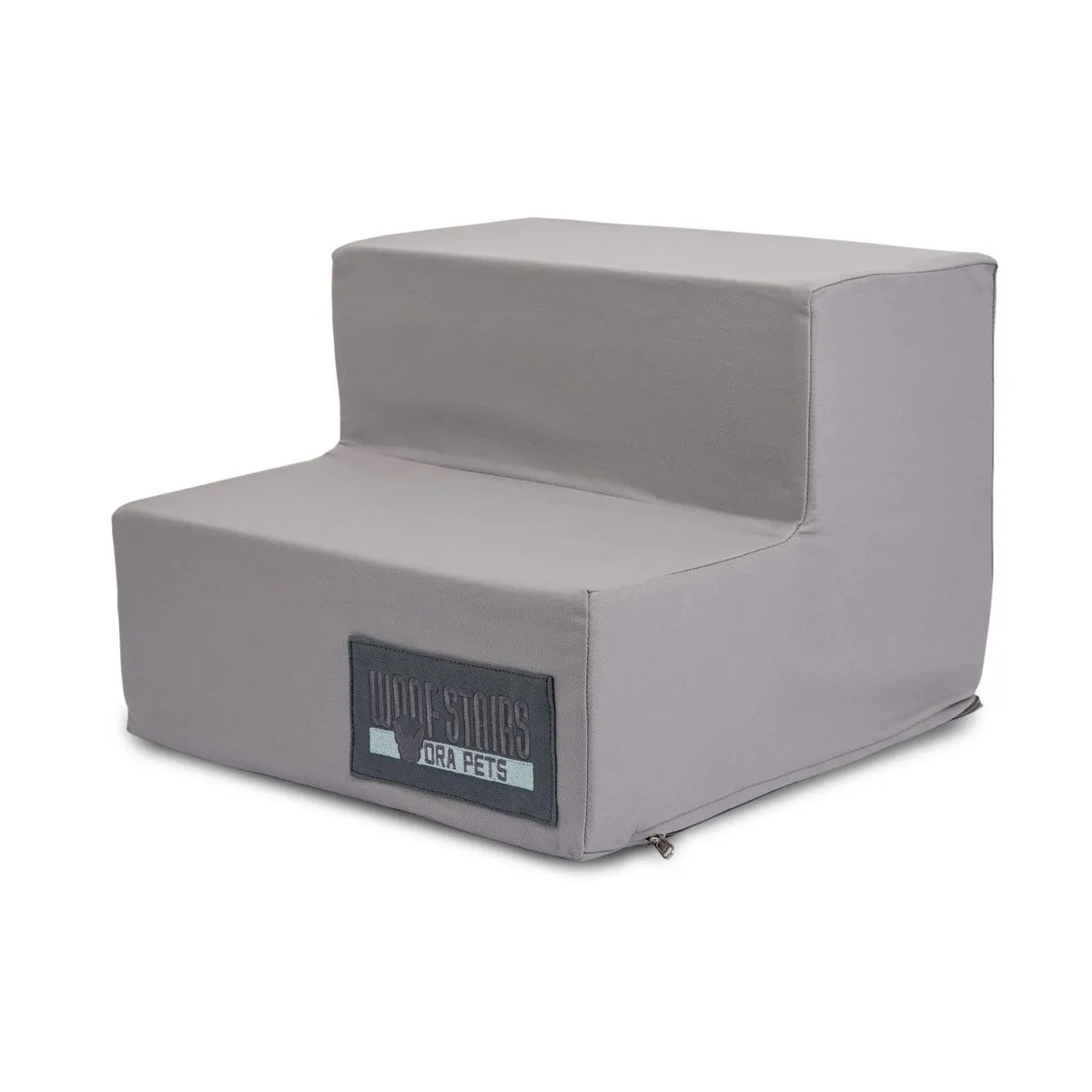 Woof Stairs 2-Step Dog Steps - Light Grey