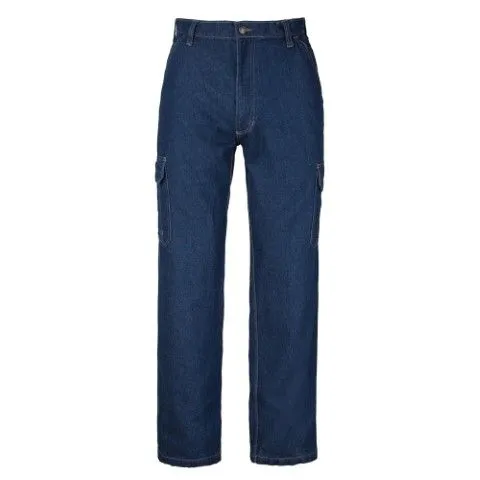 Jonsson Workwear Denim Cargo Trousers - Indigo 