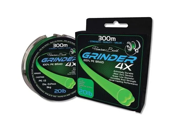Grinder PE2.5 4x300m Casting Braid - Yellow (30LB)