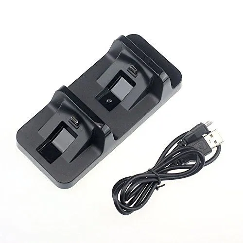 Dual Charging Dock for PS4 Controllers Fast Charge Stand with LED Base