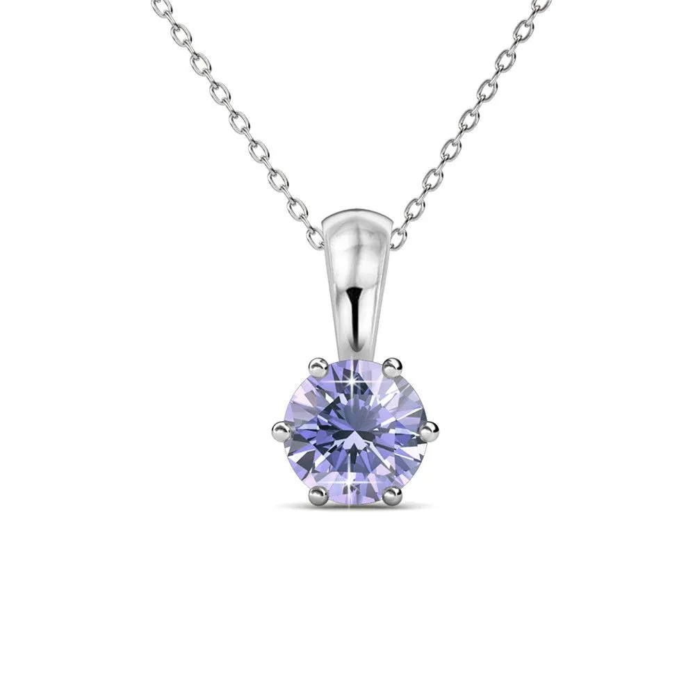 Crystalize 925 Silver June Birthstone Necklace with Swarovski Crystal