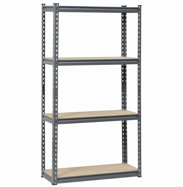 Wildberry - White Metal Shelving (4 Shelves MDF) - Grey