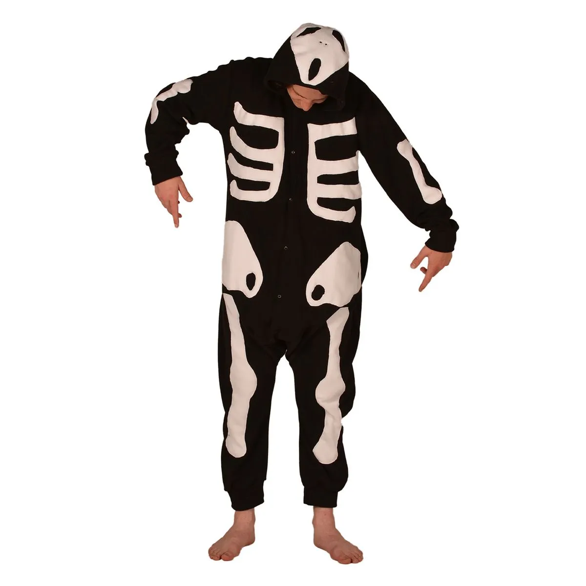 aFreaka Adults Skeleton Onesie - Black