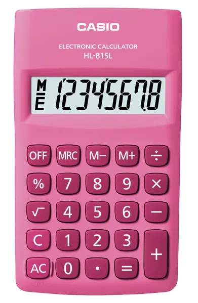 CASIO HL-815L Pocket Calculator (Pink)
