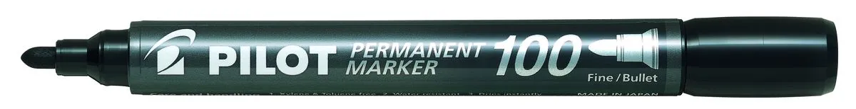 Pilot: Permanent Marker Bullet Tip - Black Ink