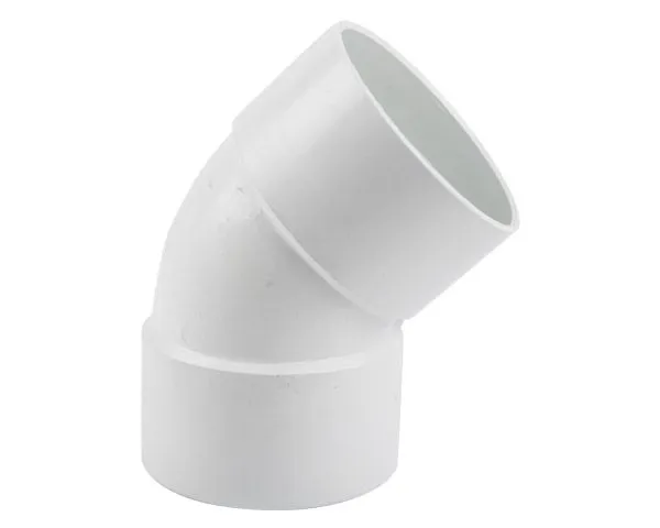 Agrinet Pvc Round Downpipe Gutter Bend - 45 Degree (Pack of 2)