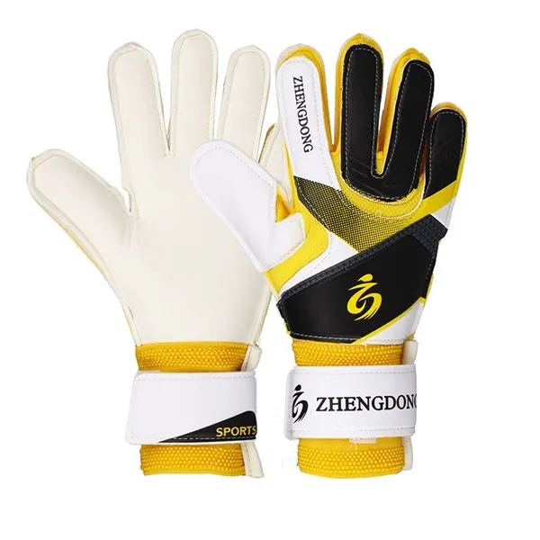 Adult Goalkeeper Gloves - White, Yellow & Black