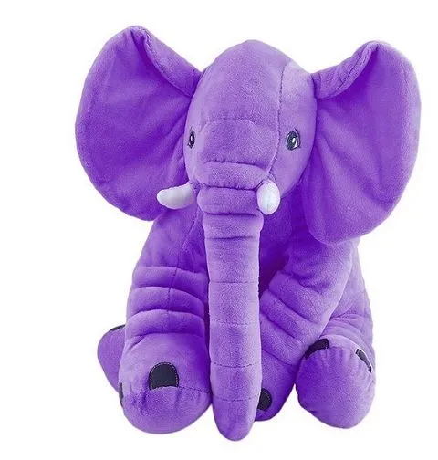 Totland Elephant Plush Pillow - Purple (40cm)