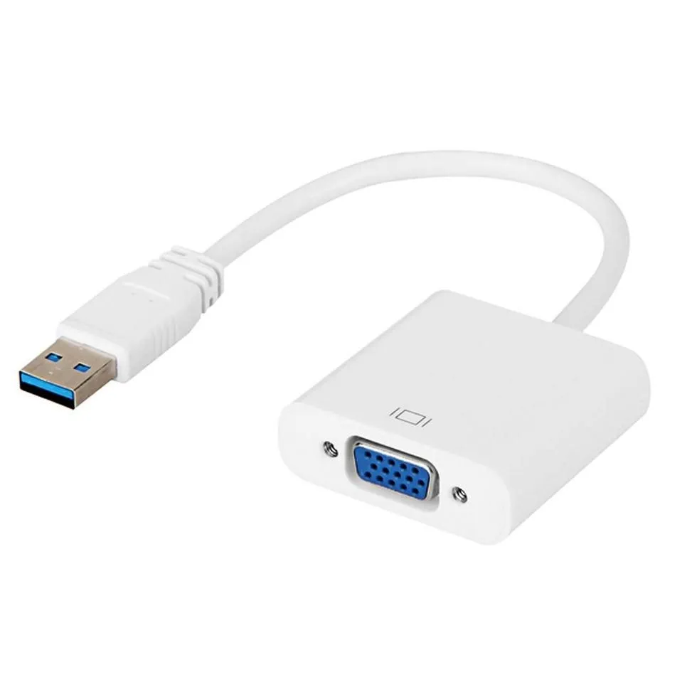 GS USB 3.0/2.0 To VGA HDTV Video Adapter For PC, TV, Laptop & Projectors