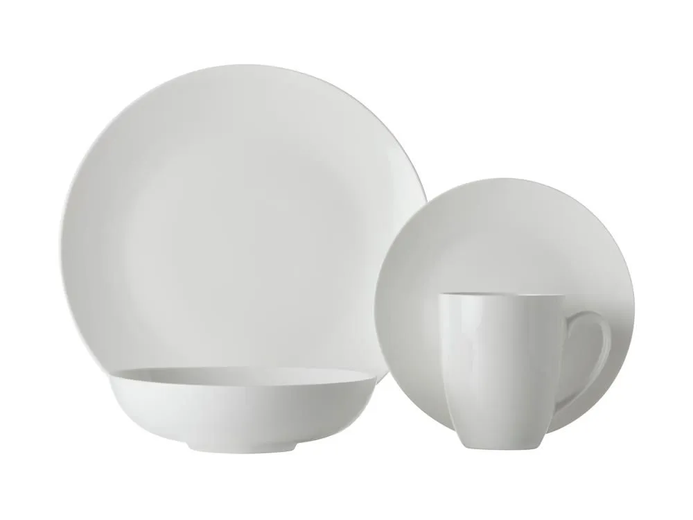 Maxwell & Williams - White Basics Fitzrovia Coupe Dinner - Set of 16