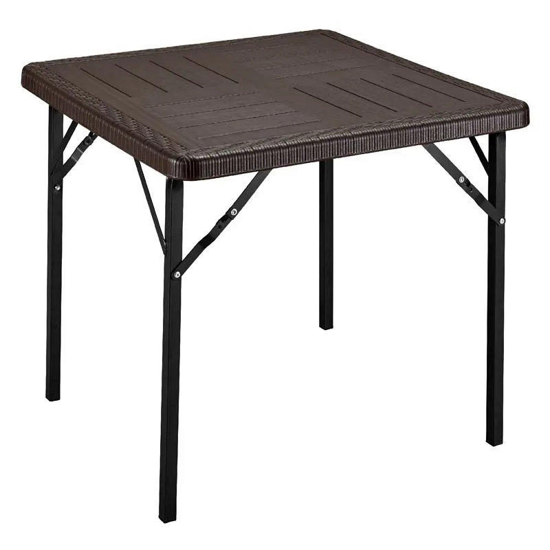 Kaufmann - 78cm HDPE Square Table - Brown