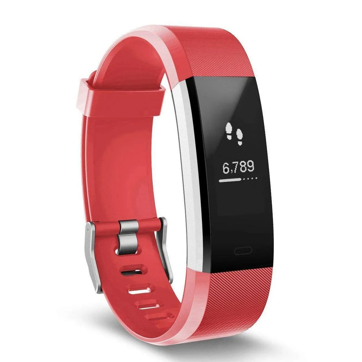 115 Plus Activity Tracker with Heart Rate Monitor Smart Watch - Red