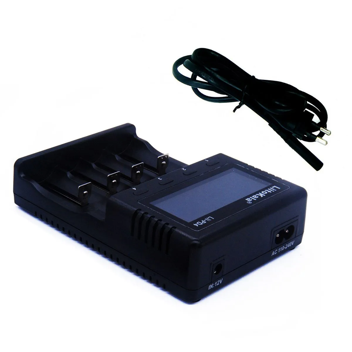 4 Slots Battery Charger with Digital Screen