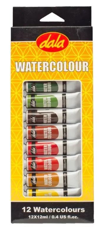 Dala Paint Set Watercolours - 12 x 12ml